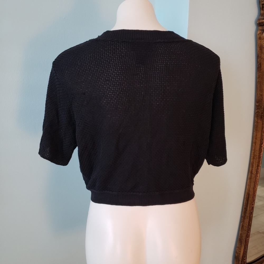 Lane Bryant Black Shrug Cropped Cardigan - Picture 3 of 5